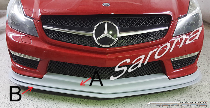 Custom Mercedes SL  Convertible Front Add-on Lip (2003 - 2012) - $2900.00 (Part #MB-060-FA)